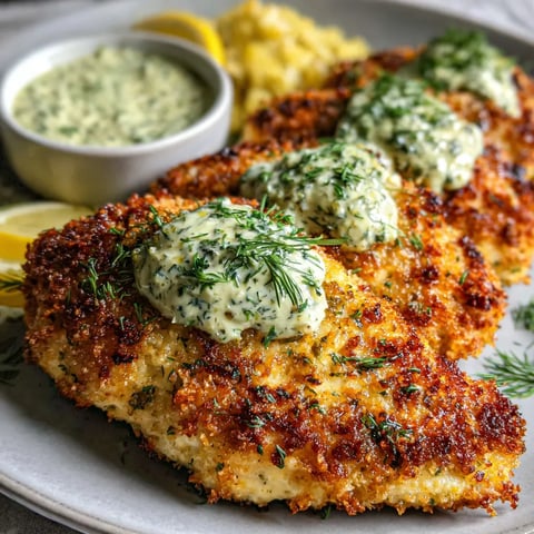 A plate of chicken with a sauce on it.