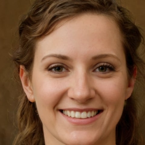 A woman with a smile on her face.